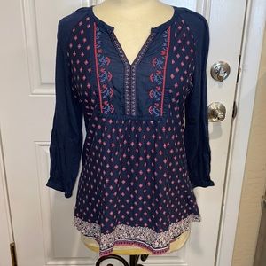 Vintage America 3/4 sleeve shirt sz L